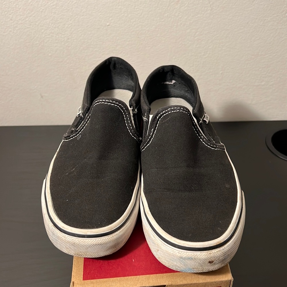 Black and white vans